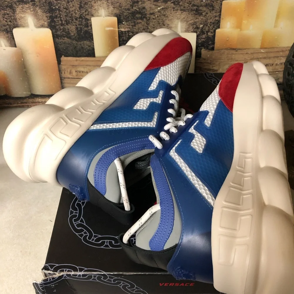 Versace Chain Reaction Runner Trainer Sneaker Low-Top Women Size 7 Platform - Picture 9 of 11